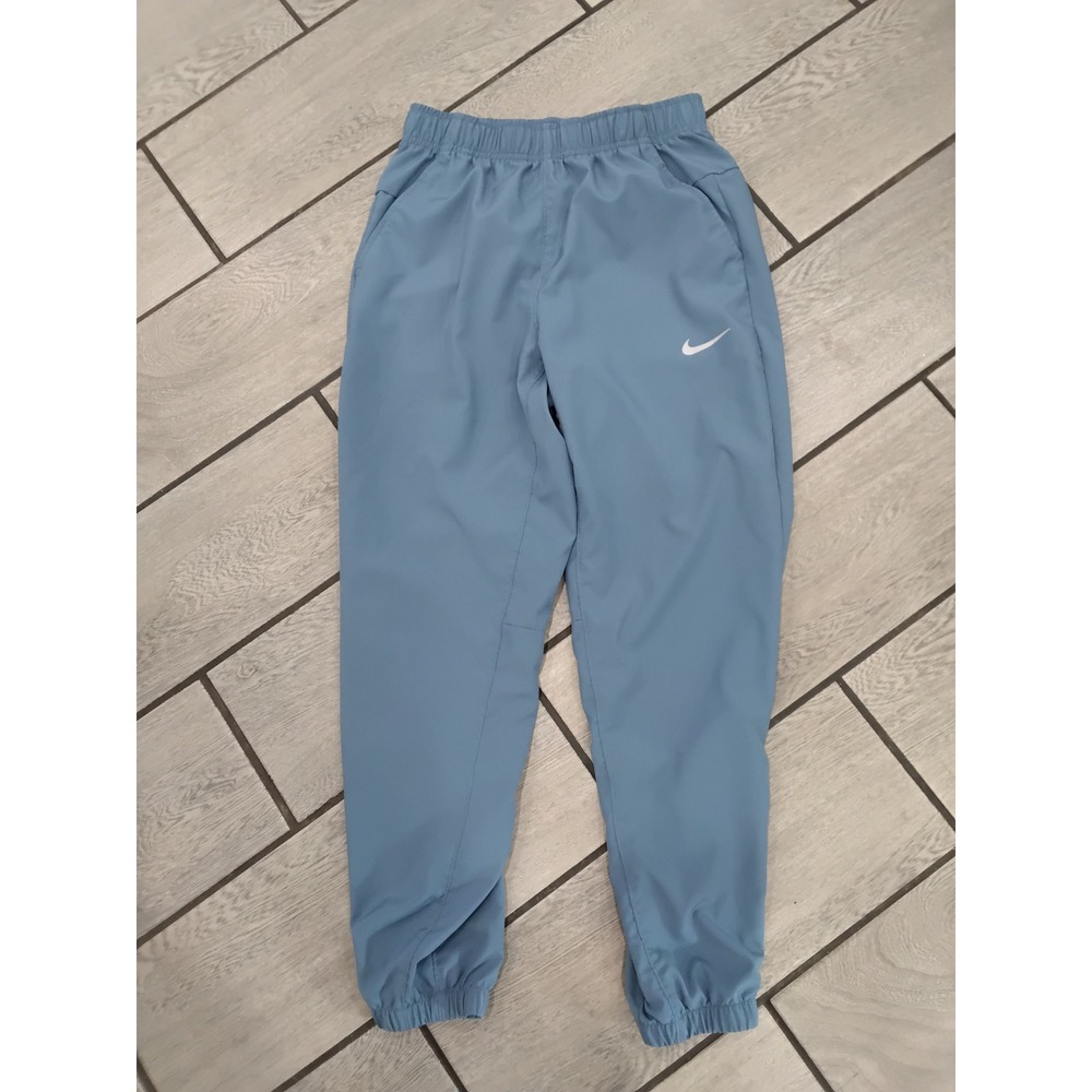 Nike Dri Fit Blue Jogger Sweatpants Womens Elastic Waist Drawstring Pockets-S